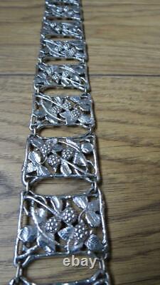 Antique Art Nouveau EPNS Silver Plated Wild Dewberry Foliate Nurses Belt 26