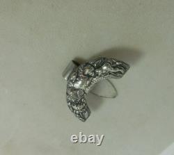 Antique Art Nouveau Silver Plate Chatelaine Clip