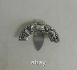 Antique Art Nouveau Silver Plate Chatelaine Clip