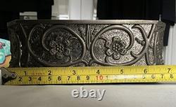 Antique Art Nouveau Silver Plated Jewellery Box -Mirror & Fitted Velvet Interior