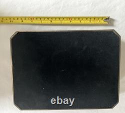 Antique Art Nouveau Silver Plated Jewellery Box -Mirror & Fitted Velvet Interior