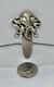 Antique Art Nouveau Stylized Woman Repousse Silver Plated Chatelaine Clip