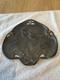 Antique Art Nouveau Two Maidens Dish Plaque Heavy Metal Silver Colour Finish