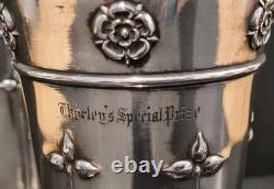 Antique Arts And Crafts Silver Plated Beakers Pair Charlie's Special Prize 7