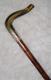 Antique Bamboo Walking Stick / Cane Fritz Handle Gold Plated Collar J. Howell