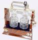 Antique Betjemann's Coromandel Miniature 2 Bottle Tantalus 19th C