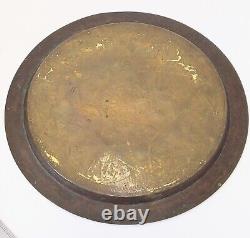 Antique C. 1900 Islamic, Mamluk Revival Silver & Copper Brass Tray, Egypt/Syria