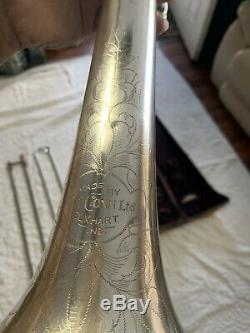 Antique C. G. CONN 18H Silver Trombone Original 1923-24 with Case & Mouthpiece L@@K