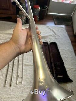 Antique C. G. CONN 18H Silver Trombone Original 1923-24 with Case & Mouthpiece L@@K