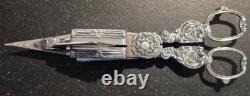 Antique Candle Snuffer With Wick Cutter, Ornate, Silver Plated