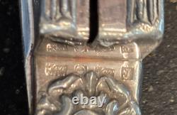 Antique Candle Snuffer With Wick Cutter, Ornate, Silver Plated