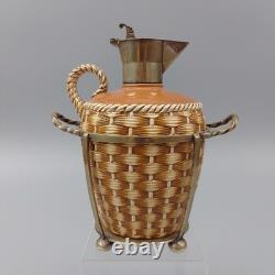 Antique Ceramic Whisky Decanter & Stand silver plated Victorian Circa 1888