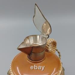 Antique Ceramic Whisky Decanter & Stand silver plated Victorian Circa 1888