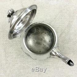 Antique Christofle Marly Teapot Silver Plated Gallia Original French Art Nouveau