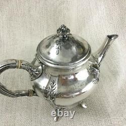 Antique Christofle Silver Plated Teapot Gallia Original French Art Nouveau