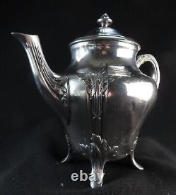 Antique Christofle Silver Plated Teapot Gallia Tea Original French Art Nouveau