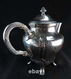 Antique Christofle Silver Plated Teapot Gallia Tea Original French Art Nouveau