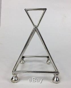 Antique Christopher Dresser silver plate toast rack, aesthetic movement