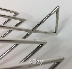 Antique Christopher Dresser silver plate toast rack, aesthetic movement