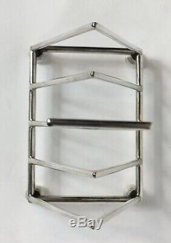 Antique Christopher Dresser silver plate toast rack, aesthetic movement