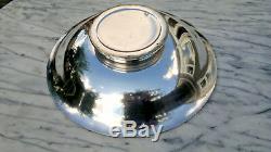 Antique Classical Mythological God Poseidon Silver Plated Embossed Bowl 15