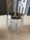 Antique Cut Glass & Silver Plated Biscuit Barrel / Ice Bucket, Circa 1910