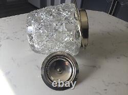 Antique Cut Glass & Silver Plated Biscuit Barrel / Ice Bucket, Circa 1910