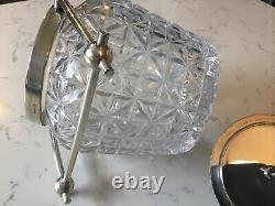 Antique Cut Glass & Silver Plated Biscuit Barrel / Ice Bucket, Circa 1910