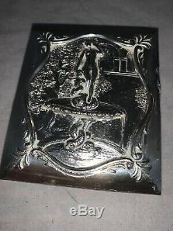 Antique DAGUERREOTYPE The Garden Fountain Silver Plate Children Pictures RARE