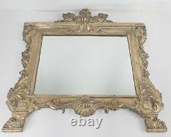 Antique Decorative Neo-Classical Silver Plated Mirror Renaissance Revival