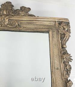 Antique Decorative Neo-Classical Silver Plated Mirror Renaissance Revival
