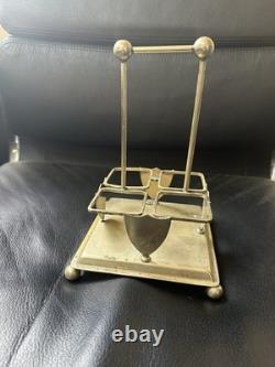 Antique EPNS Condiment Cruet Stand c1900 M D & B Silver Plate
