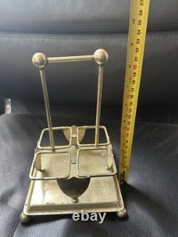 Antique EPNS Condiment Cruet Stand c1900 M D & B Silver Plate