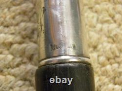 Antique Ebonized Walking Stick/Cane With'Neuseber J. H. S' Silver Plate Crook -95cm