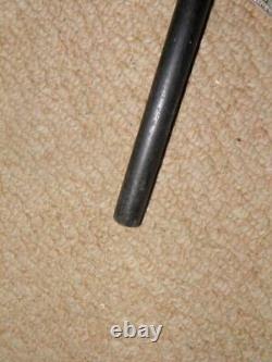 Antique Ebonized Walking Stick/Cane With'Neuseber J. H. S' Silver Plate Crook -95cm