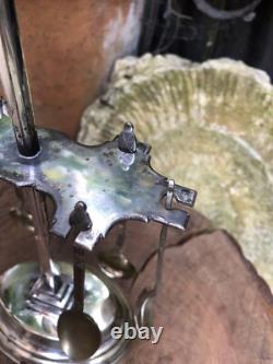 Antique Edwardian Apostle spoon rack cross handle silver plated by Barker Bros
