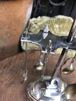 Antique Edwardian Apostle spoon rack cross handle silver plated by Barker Bros