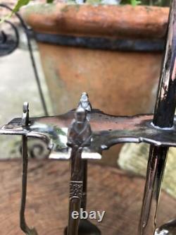 Antique Edwardian Apostle spoon rack cross handle silver plated by Barker Bros