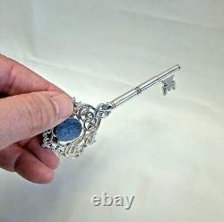 Antique Edwardian silver plated key presented to Mrs W. Jenkins, September 1910