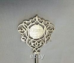 Antique Edwardian silver plated key presented to Mrs W. Jenkins, September 1910