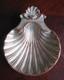 Antique England Sheffield Plate Original Shell Footed Dish Silver on Copper