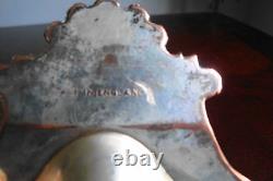 Antique England Sheffield Plate Original Shell Footed Dish Silver on Copper