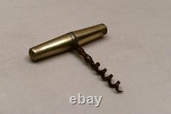 Antique English Roundlet Travelling Corkscrew Late 19Thcentury Nickel Plated Old