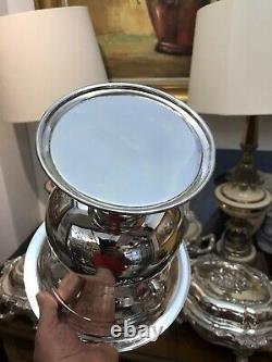 Antique English Silver Plated? Champagne? Bottle Holdre Ice Bucket Lion Handel