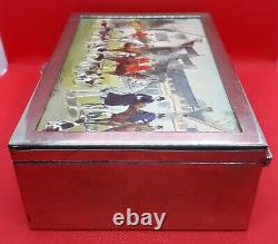 Antique Foxhunting Silver-plated Box Original Watercolour Sydney Seymour Lucas