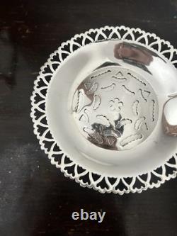 Antique French Coquillor Glace Silver Plated Butter Curling Press