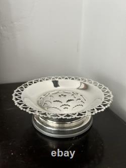 Antique French Coquillor Glace Silver Plated Butter Curling Press