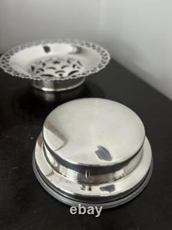 Antique French Coquillor Glace Silver Plated Butter Curling Press