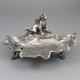 Antique French Silver Plate Art Nouveau Valet Tray, Shell, Cherub, Angel, Snail