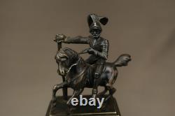 Antique French Silver Plated Casket Medieval Knight on Horse Jewelry Box 19th